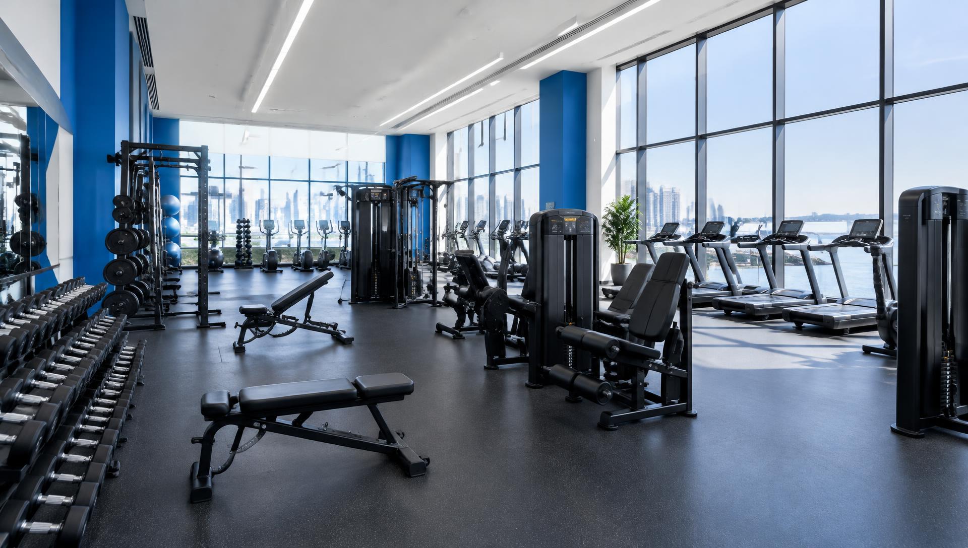 Immaculate fitness centers interior